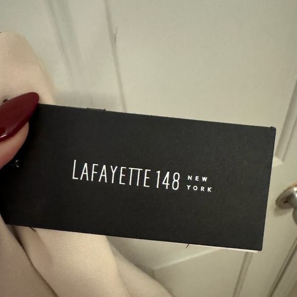 NWT Cream Lafayette 148 New York Midi Skirt Size 10 - Picture 8 of 16